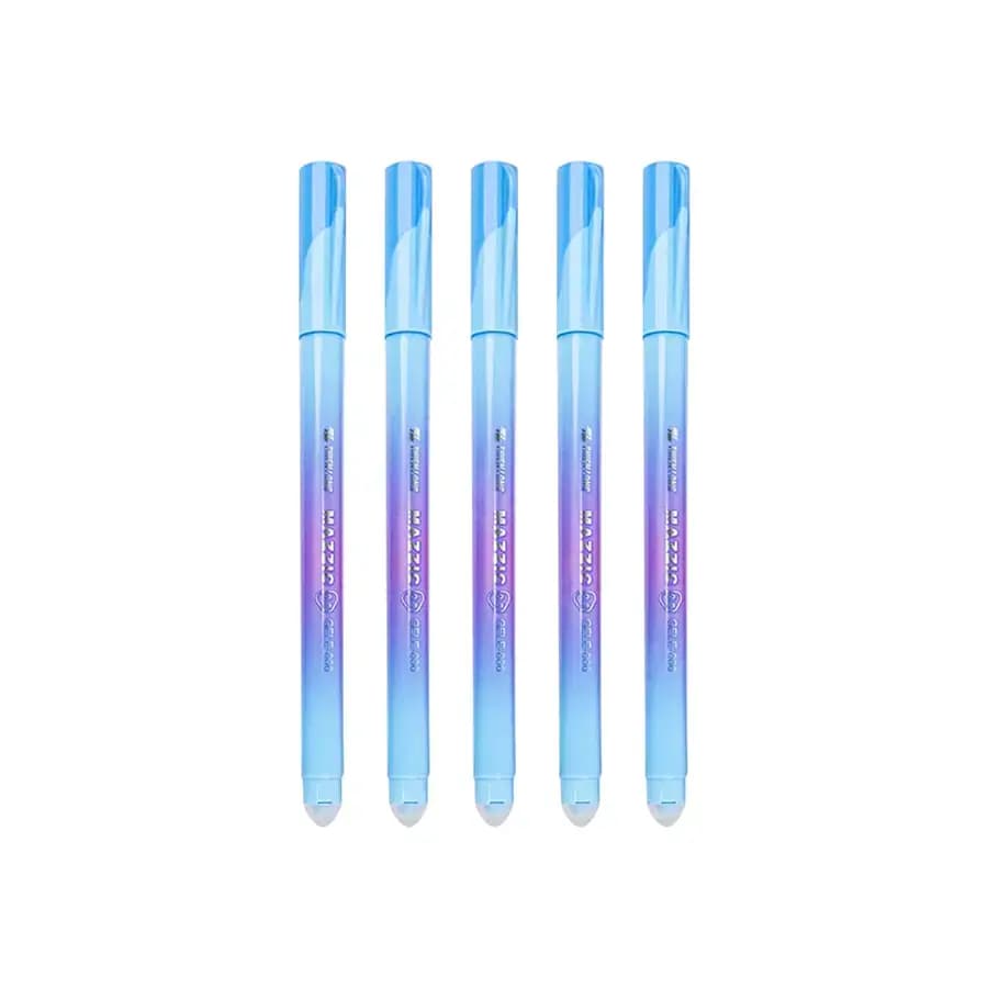 Túi 5 Bút Gel Xóa Được 0.5 mm – Mazzic Thiên Long GELE-006 – Mực Xanh